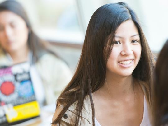 Student smiling